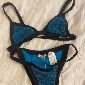 Oseree color block swimsuit